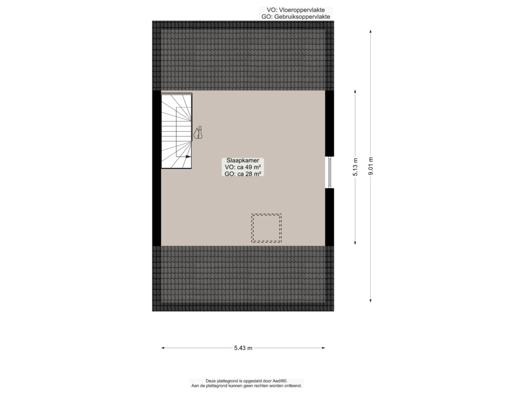 View floorplan of Tweede verdieping of Aalscholver 16