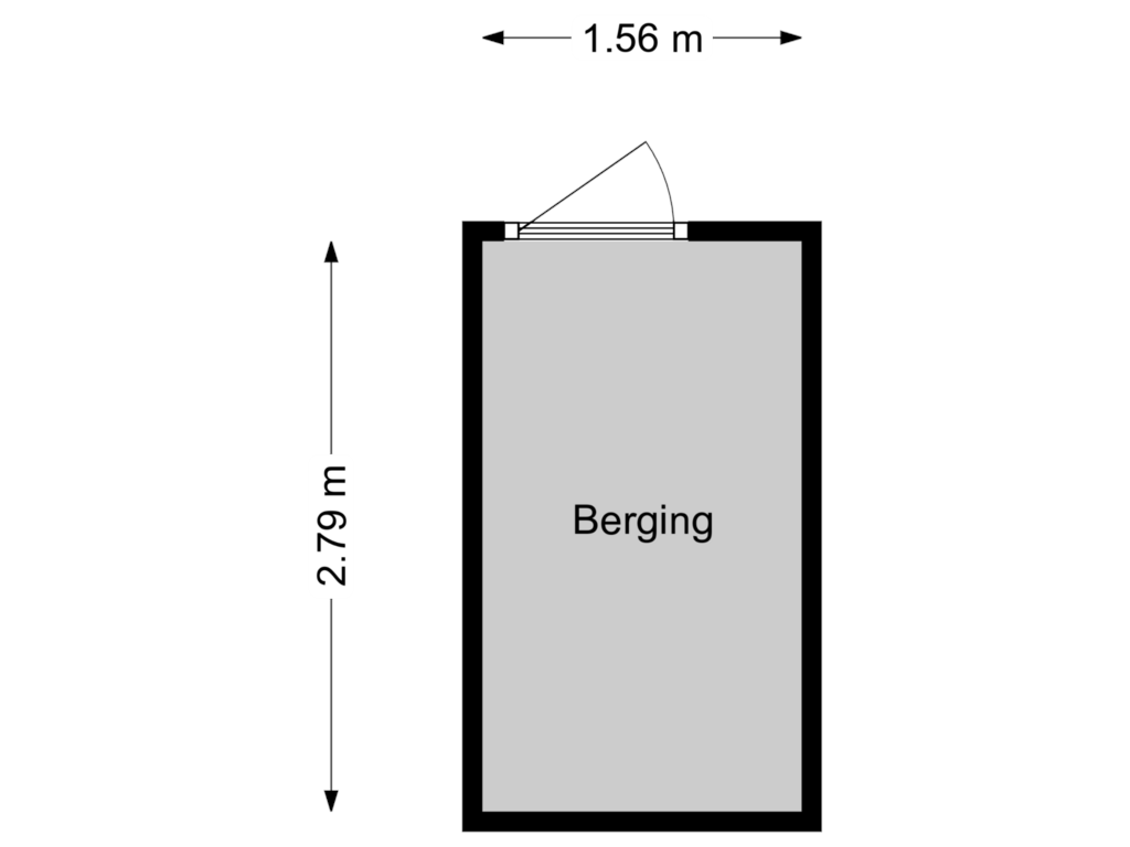 Bekijk plattegrond van Berging van Prins Bernhardlaan 2-M