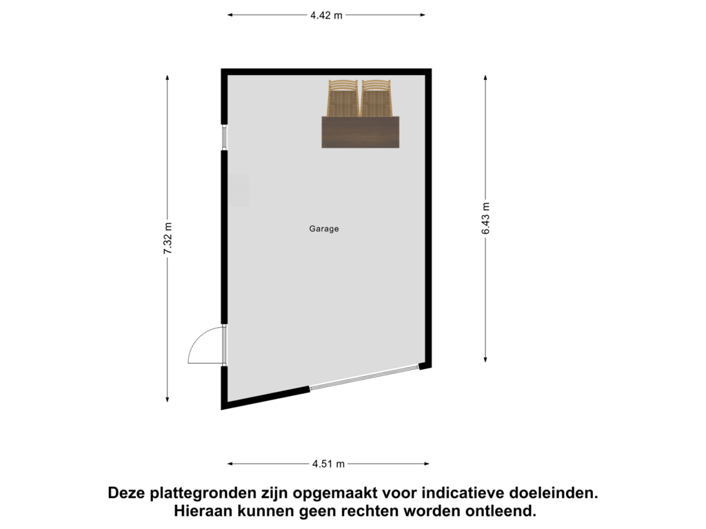 View floorplan of Garage of Sagittalaan 5