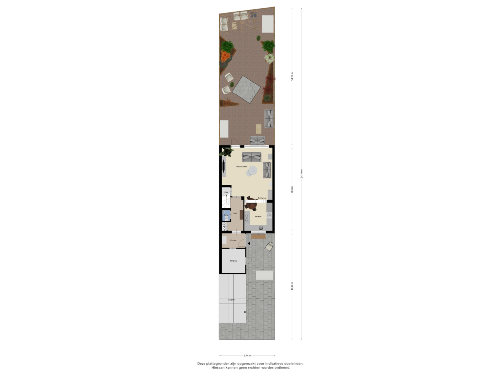 Bekijk plattegrond van Begane Grond Tuin van Stellingmolenstraat 58