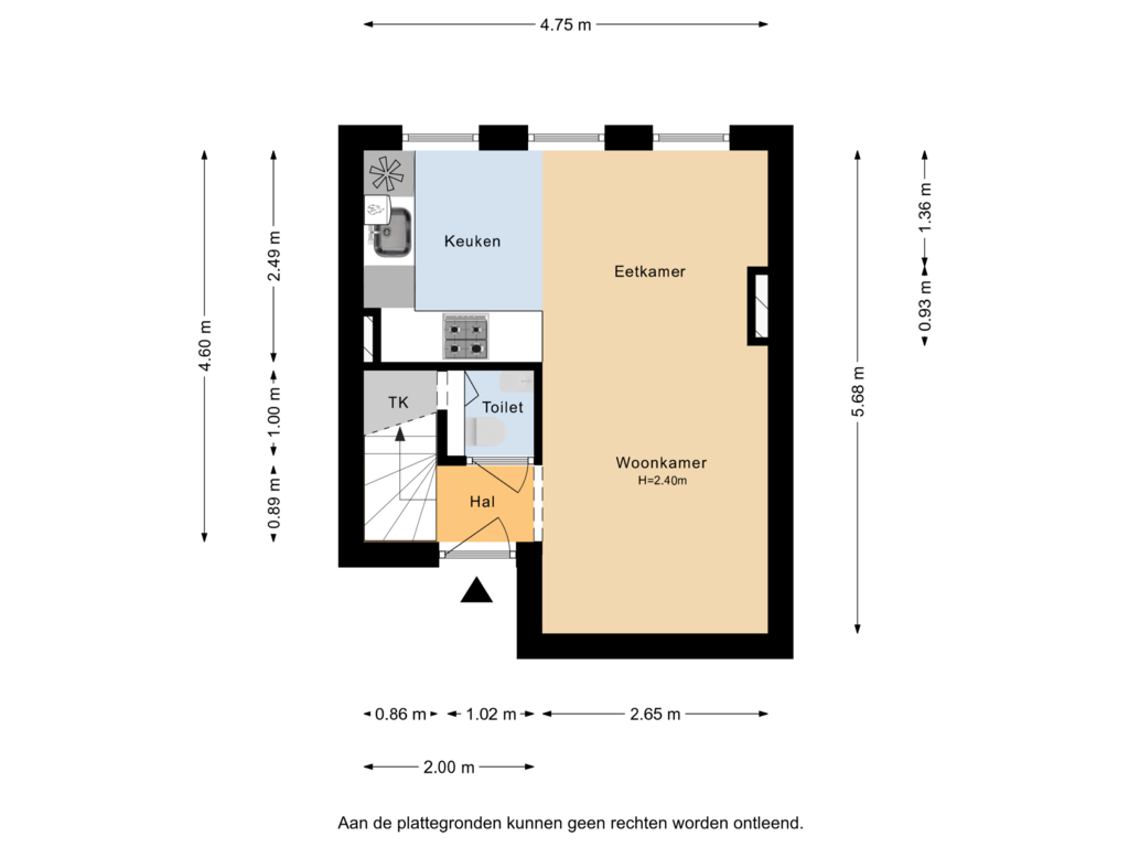 Bekijk plattegrond van 1e verdieping van Govert Flinckstraat 231-2A