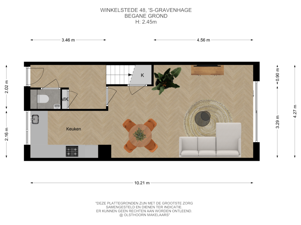 Bekijk plattegrond van Begane grond van Winkelstede 48