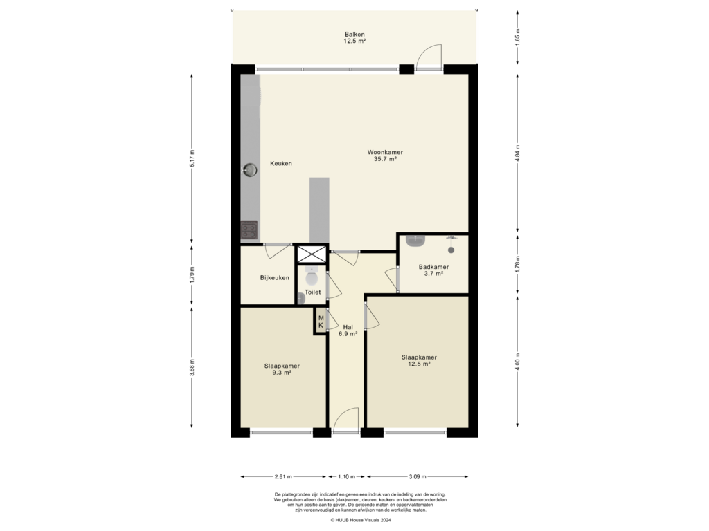 Bekijk plattegrond van Appartement van Passiebloemweg 63