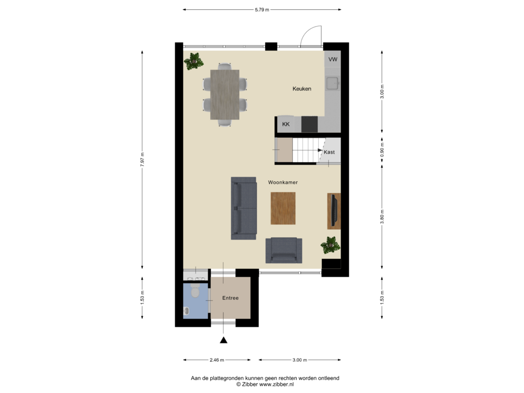 View floorplan of Begane grond of Nebostraat 21