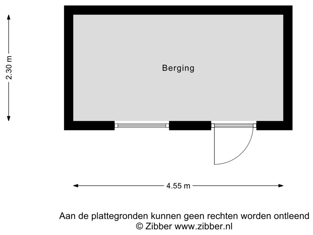 View floorplan of Berging of Nebostraat 21