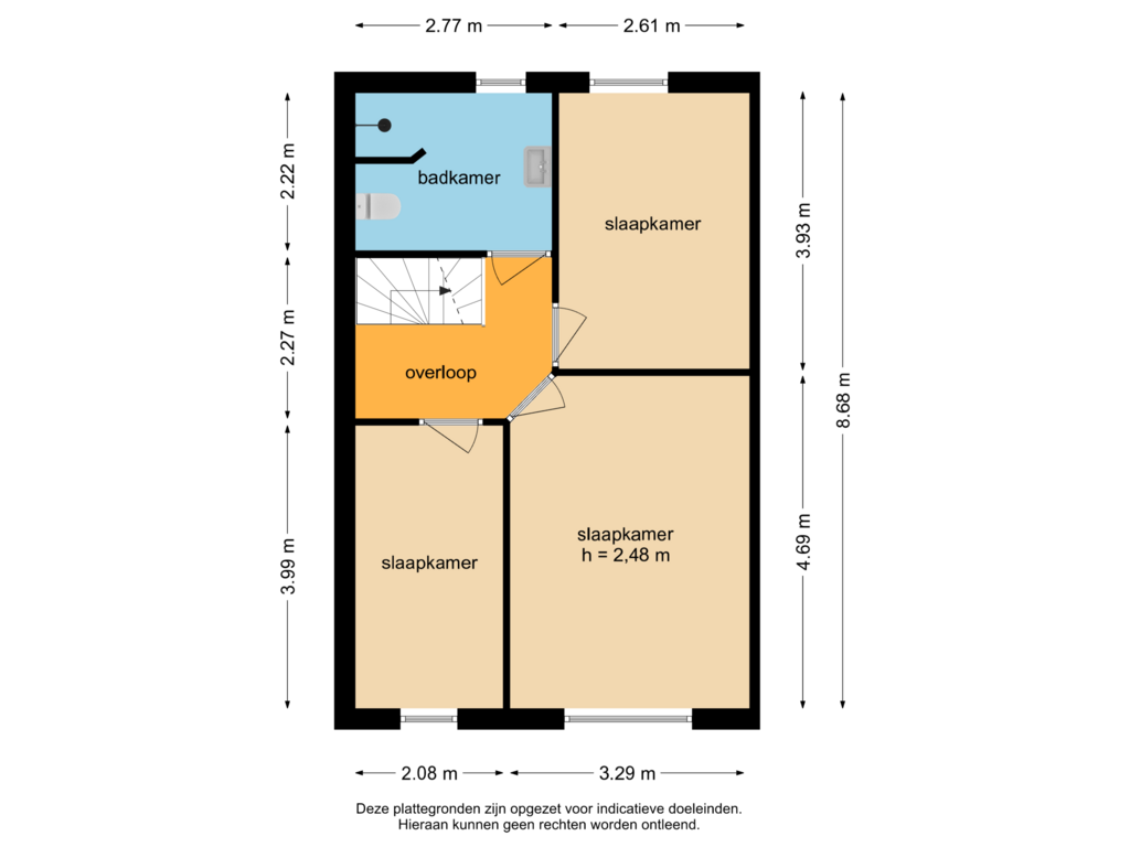 Bekijk plattegrond van 1e Verdieping van Roerstraat 95