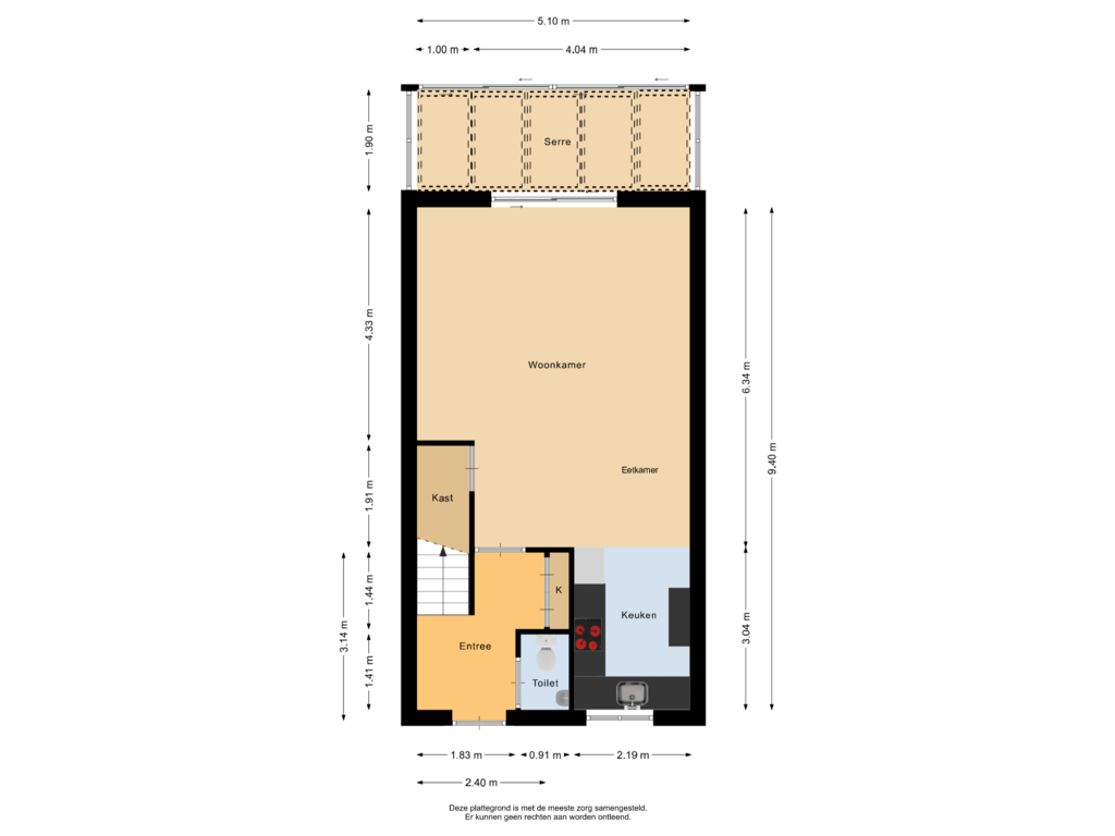 Bekijk plattegrond van Begane grond van Polluxstraat 192