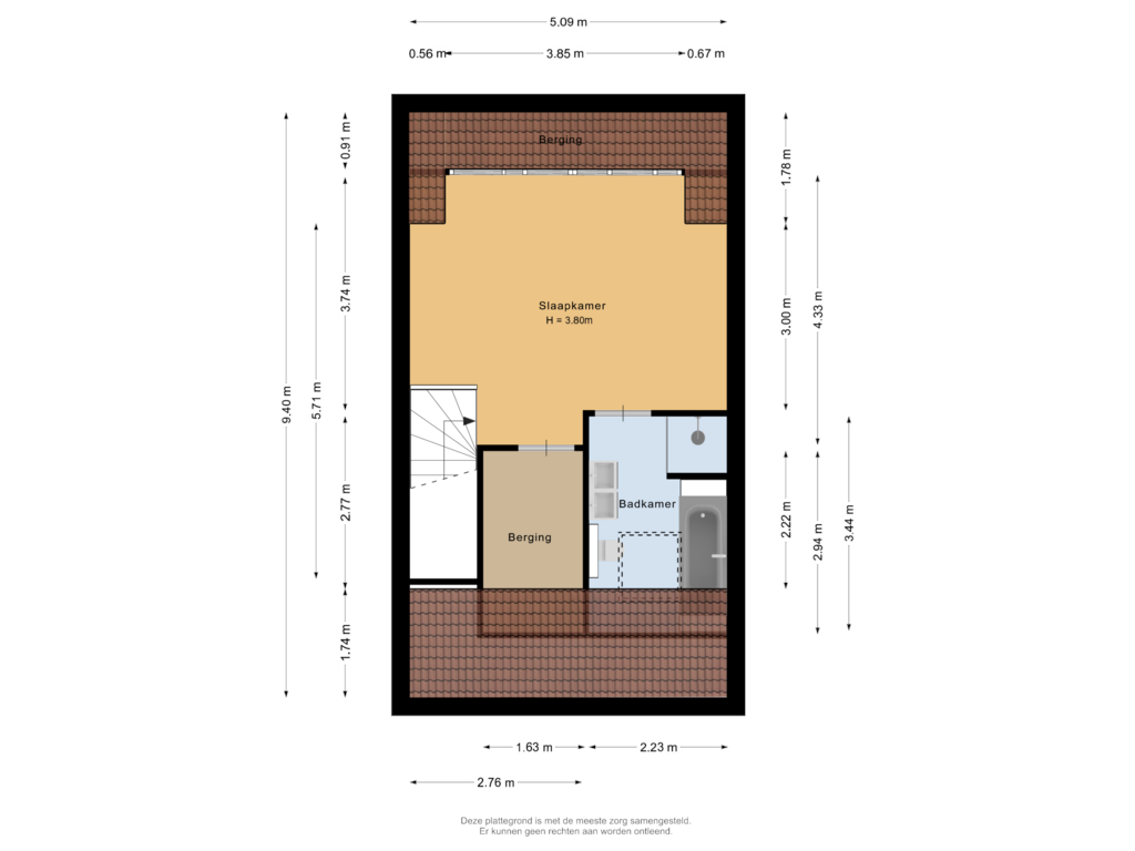 Bekijk plattegrond van Tweede verdieping van Polluxstraat 192