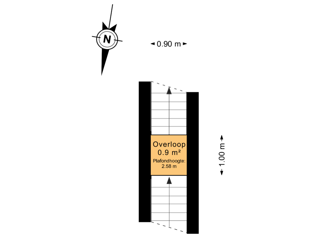 Bekijk plattegrond van 1e verdieping van Burgemeester Knappertlaan 225-B