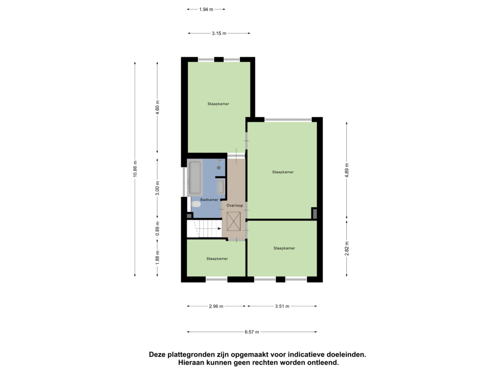 Bekijk plattegrond van Eerste Verdieping van Pius X-straat 27