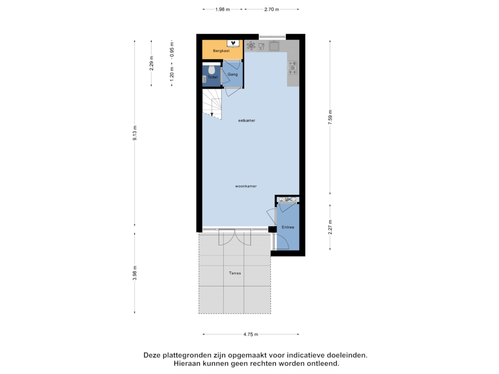 Bekijk plattegrond van Begane Grond van Wilgenhof 19