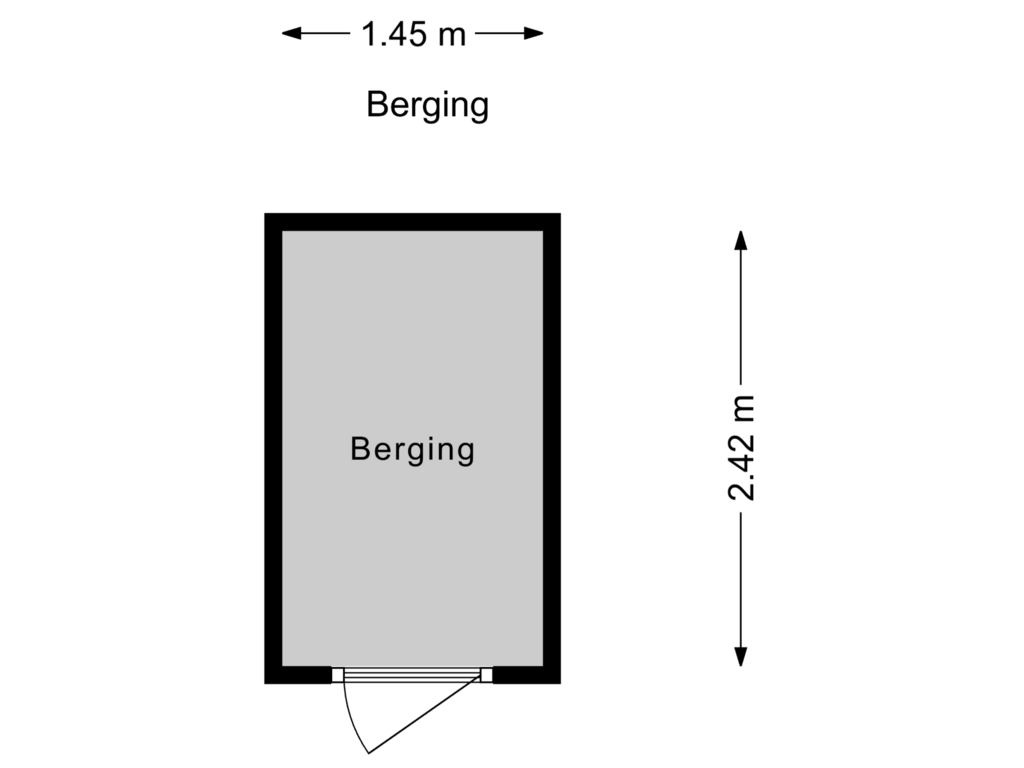 Bekijk plattegrond van Berging van Laan van Meerdervoort 1243