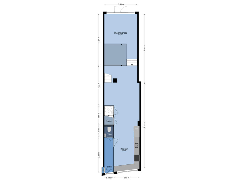 Bekijk plattegrond van Begane grond van Ramen 28