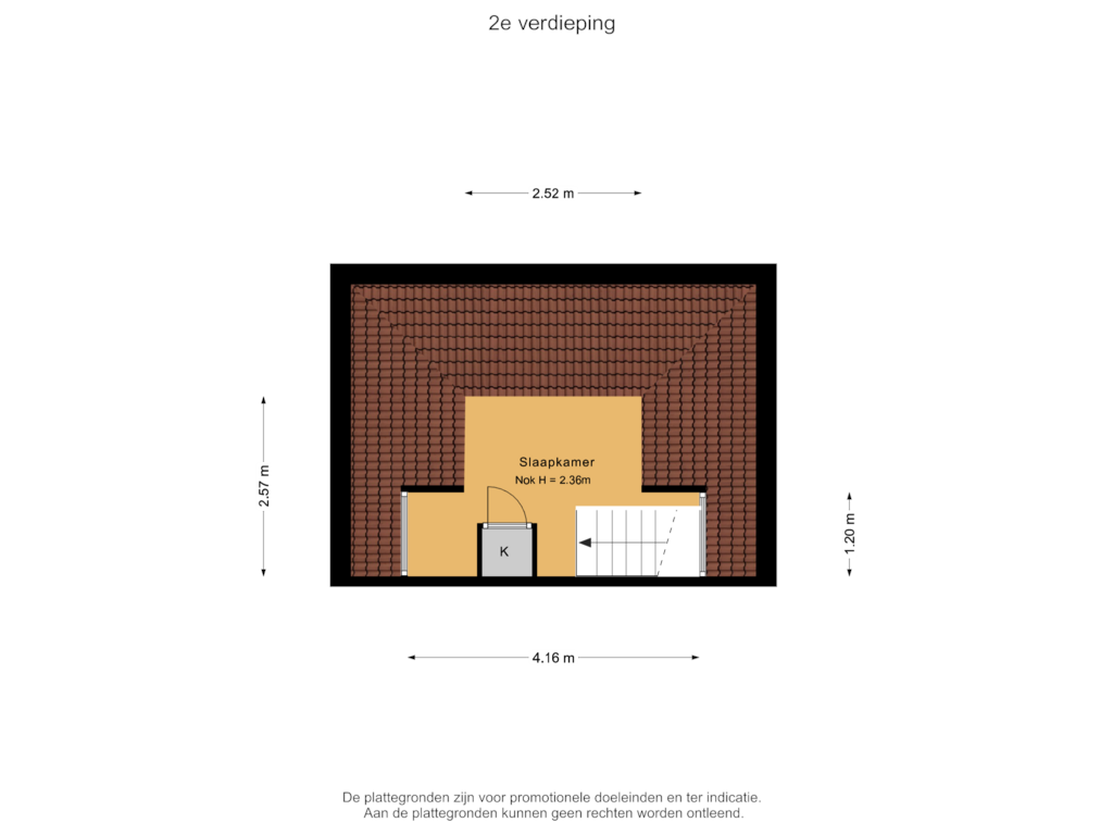 Bekijk plattegrond van 2e verdieping van Dorpsstraat 54C