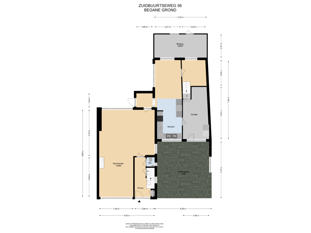 View floorplan of Begane Grond of Zuidbuurtseweg 56