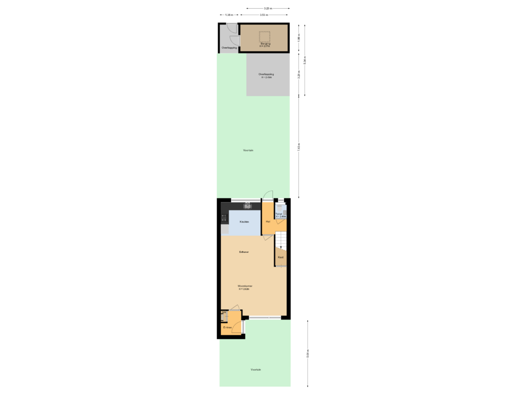 View floorplan of Situatie of Vogelzang 46