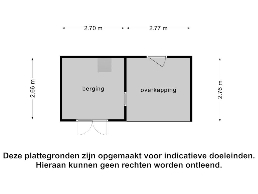 Bekijk plattegrond van Berging 1 van Pieter Postsingel 74