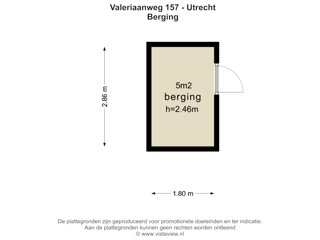 Bekijk plattegrond van BERGING van Valeriaanweg 157