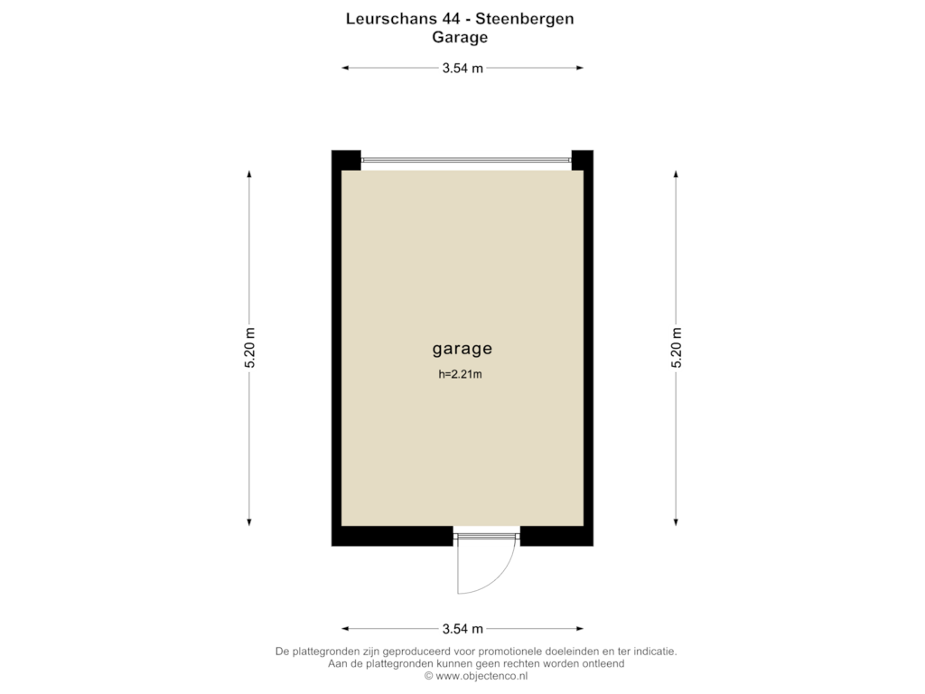 Bekijk plattegrond van GARAGE van Leurschans 44