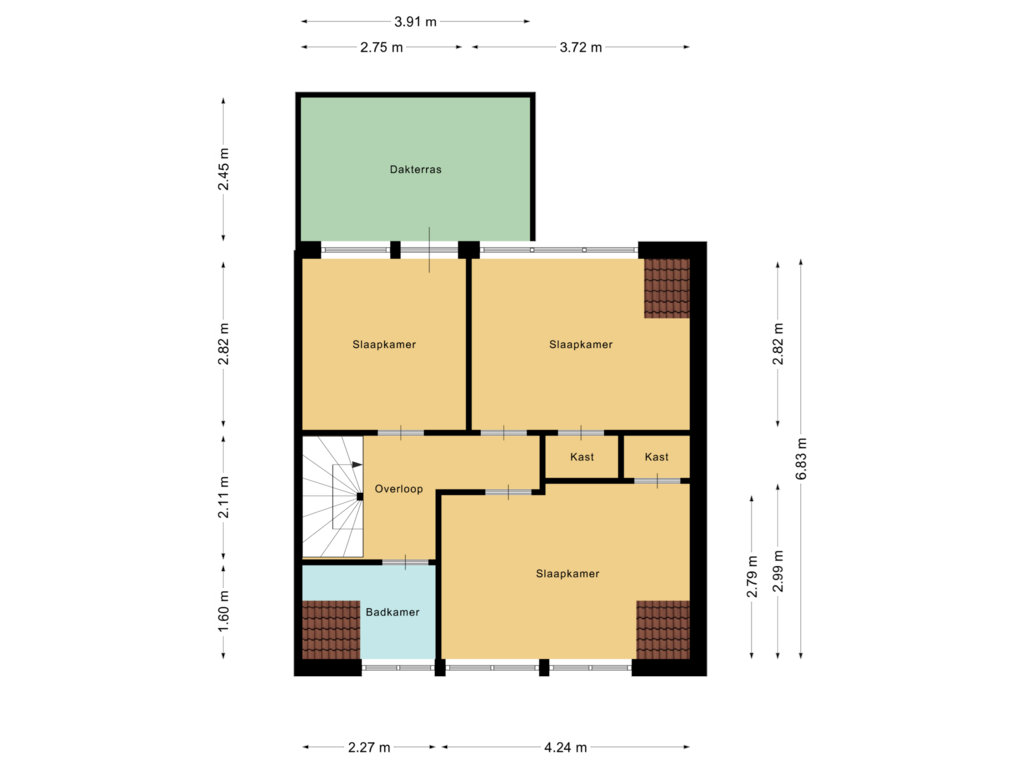 Bekijk plattegrond van Floor 1 van Brugstraat 40