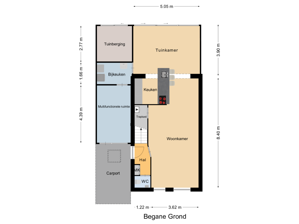 View floorplan of Begane Grond of Kroonkruid 58