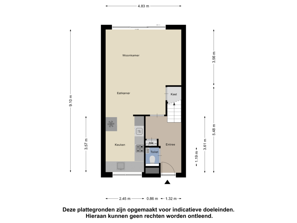 Bekijk plattegrond van Begane Grond van Paardensprongstraat 18