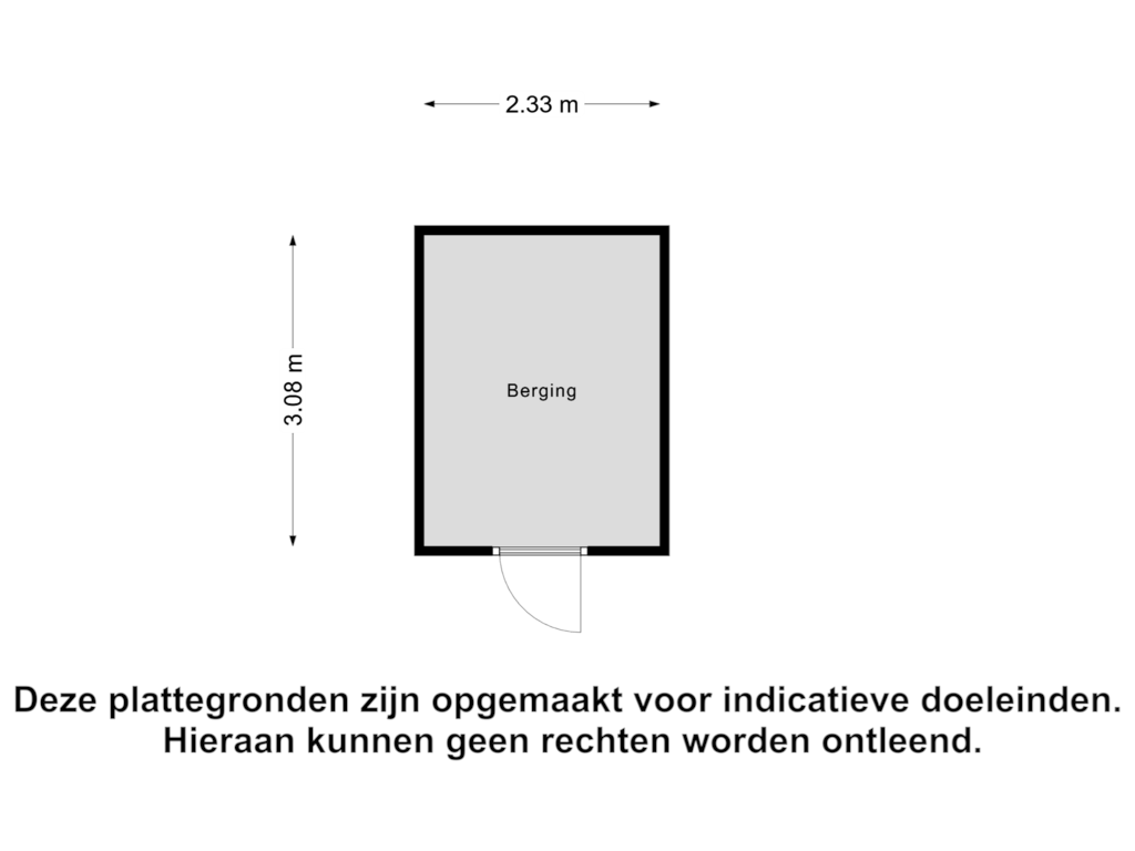 Bekijk plattegrond van Berging van Paardensprongstraat 18