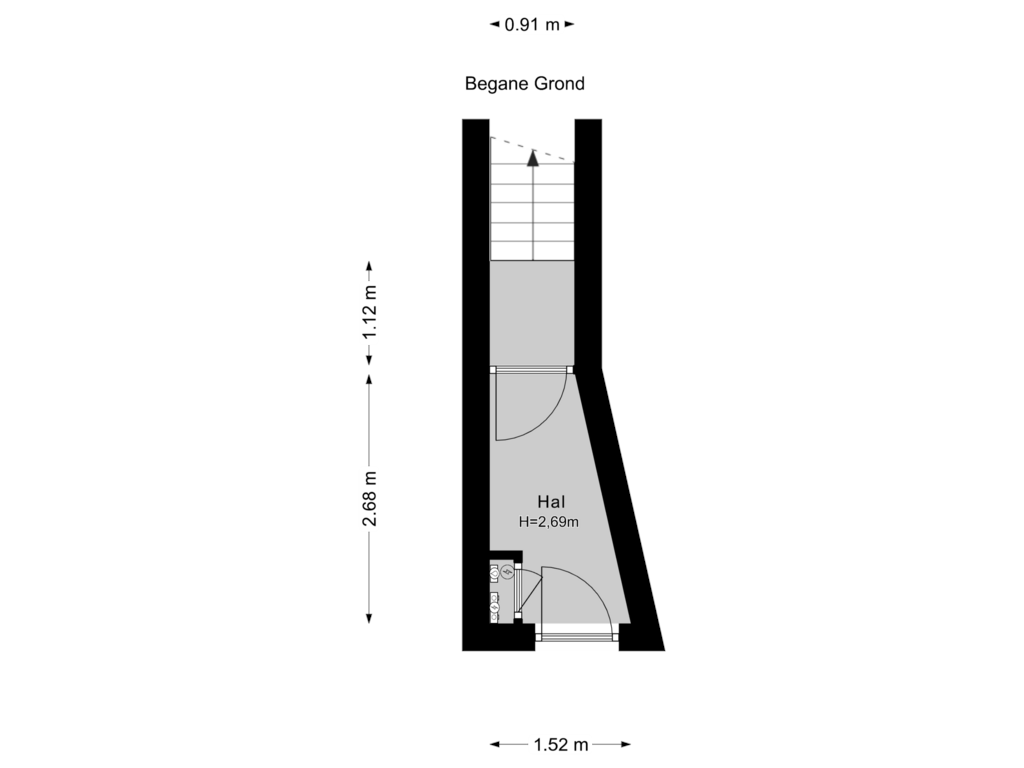 Bekijk plattegrond van Begane Grond van van Heurnstraat 227