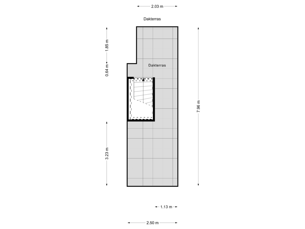 Bekijk plattegrond van Dakterras van van Heurnstraat 227