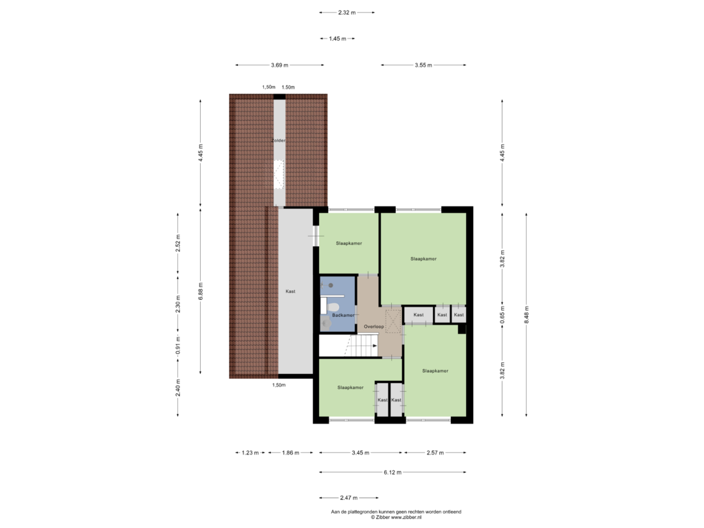 Bekijk plattegrond van Eerste Verdieping van Burgemeester Wallerstraat 146