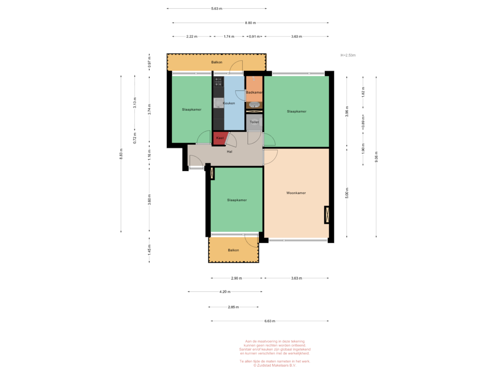 Bekijk plattegrond van Ruigenhoek 76 - 3e verdieping van Ruigenhoek 76