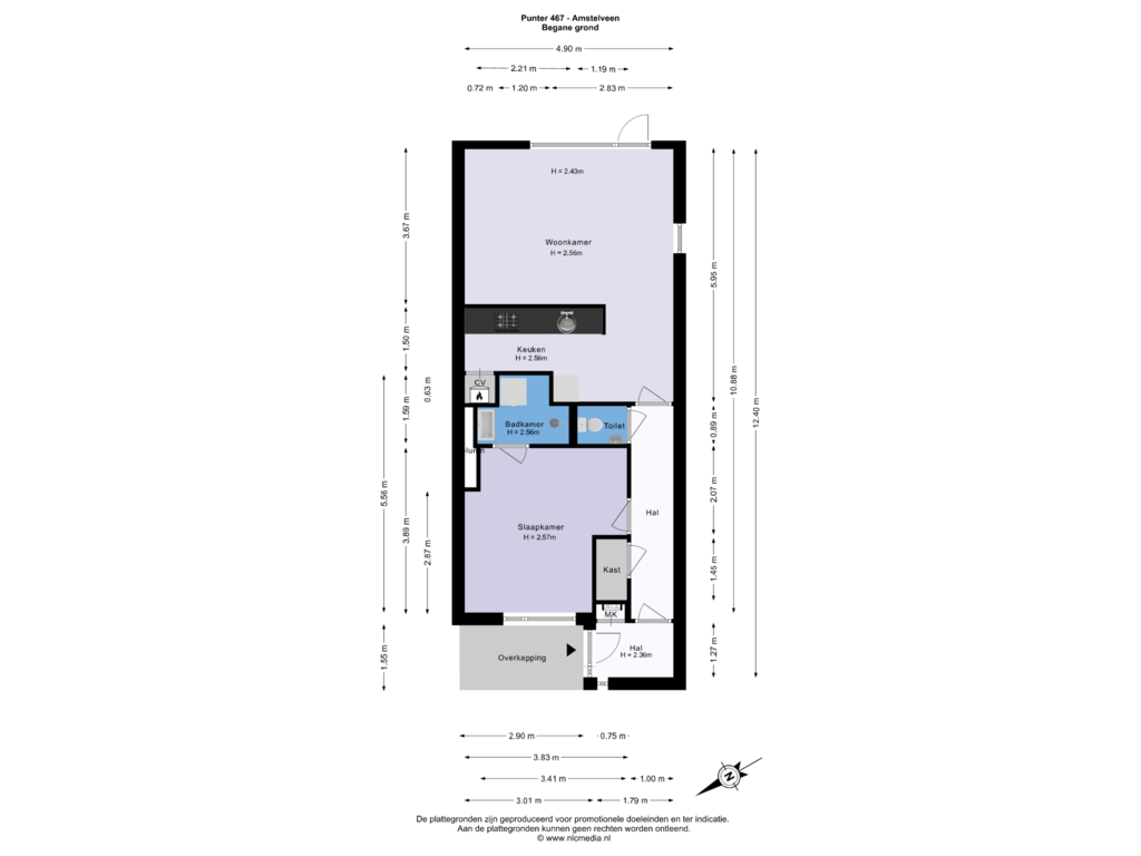 View floorplan of Begane grond of Punter 467