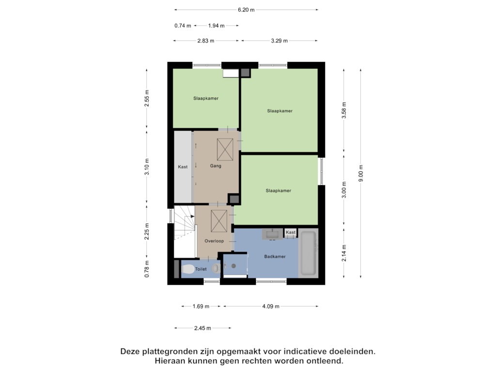 Bekijk plattegrond van Eerste Verdieping van Voorstraat 5