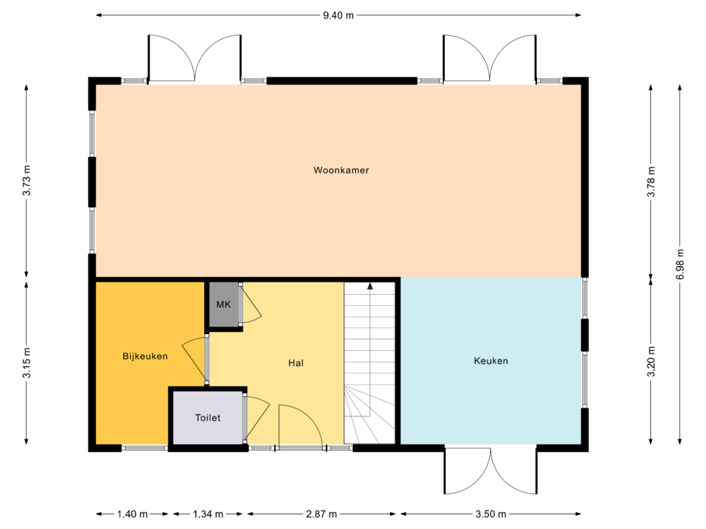 Bekijk plattegrond van Begane grond van Rottekade 57