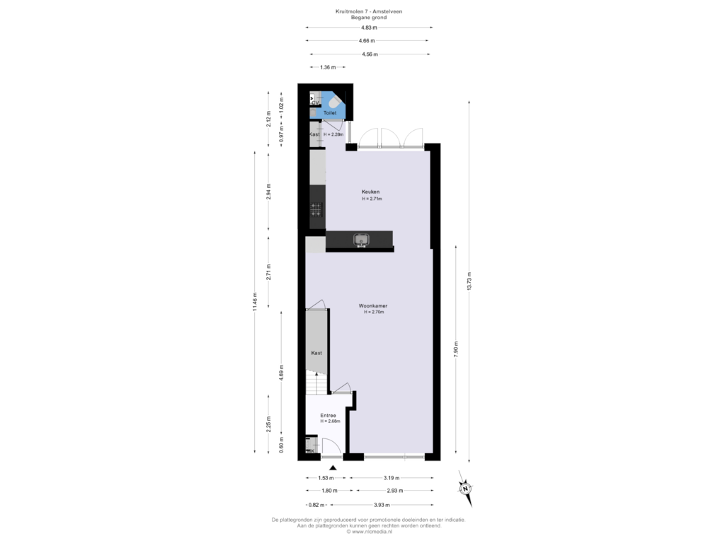 Bekijk plattegrond van Begane grond van Kruitmolen 7