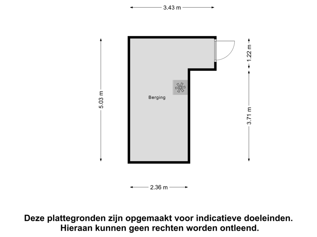 Bekijk plattegrond van Berging van Achtersloot 9-J