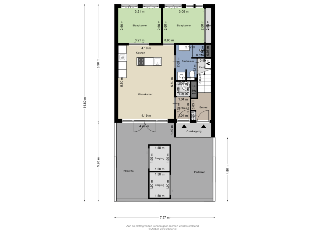 View floorplan of Begane Grond-Tuin of Chris van Abkoudestraat 21