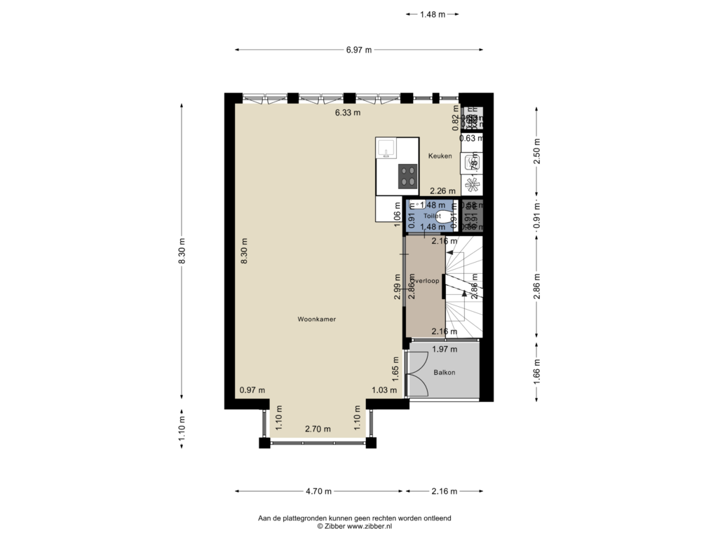 View floorplan of Eerste Verdieping of Chris van Abkoudestraat 21