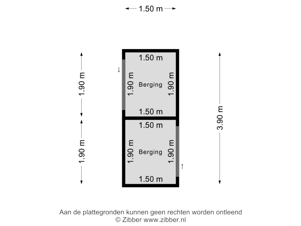 View floorplan of Berging of Chris van Abkoudestraat 21