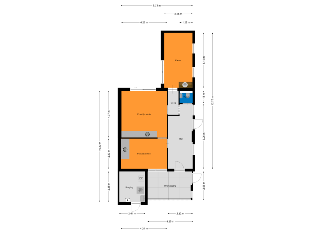 Bekijk plattegrond van Gastenverblijf van Grotestraat 47