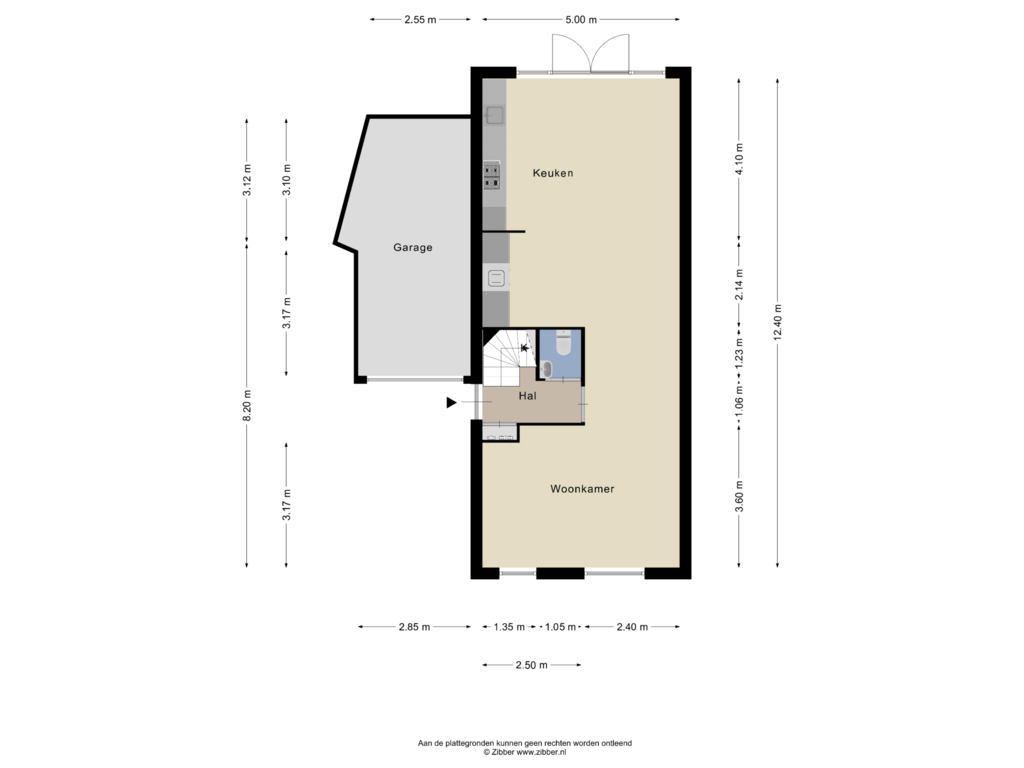 Bekijk plattegrond van Begane grond van Prinses Irenestraat 7