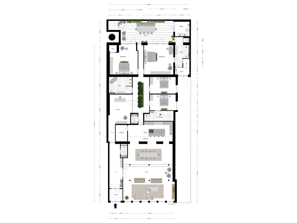 View floorplan of BEGANE GROND of Nieuwe Achtergracht 138