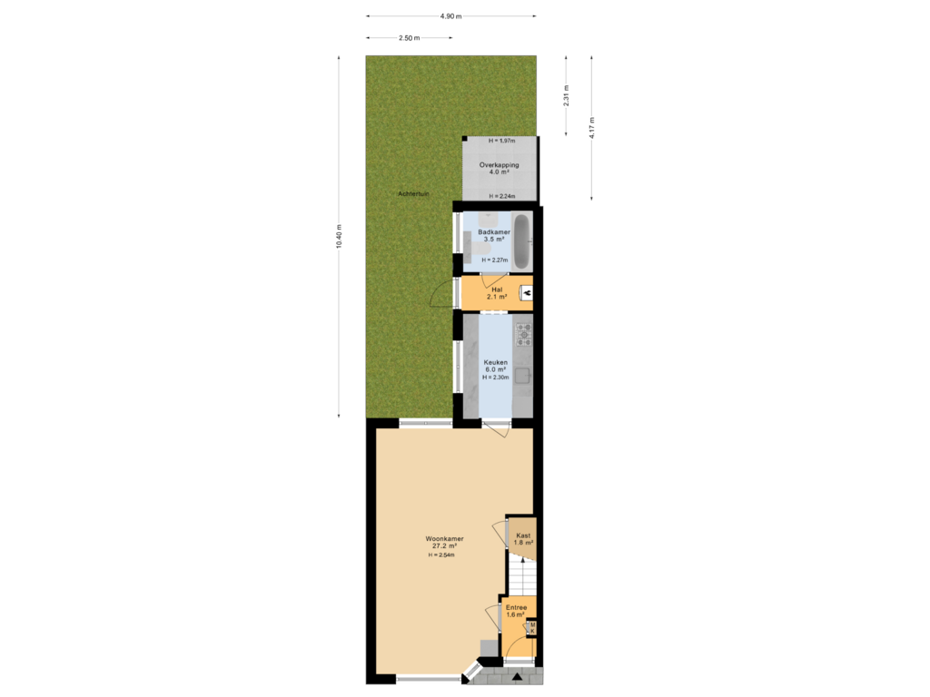 View floorplan of Situatie of Papaverstraat 4