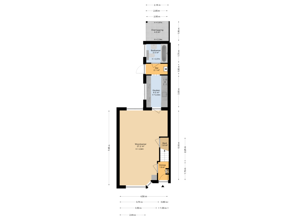 View floorplan of Begane grond of Papaverstraat 4