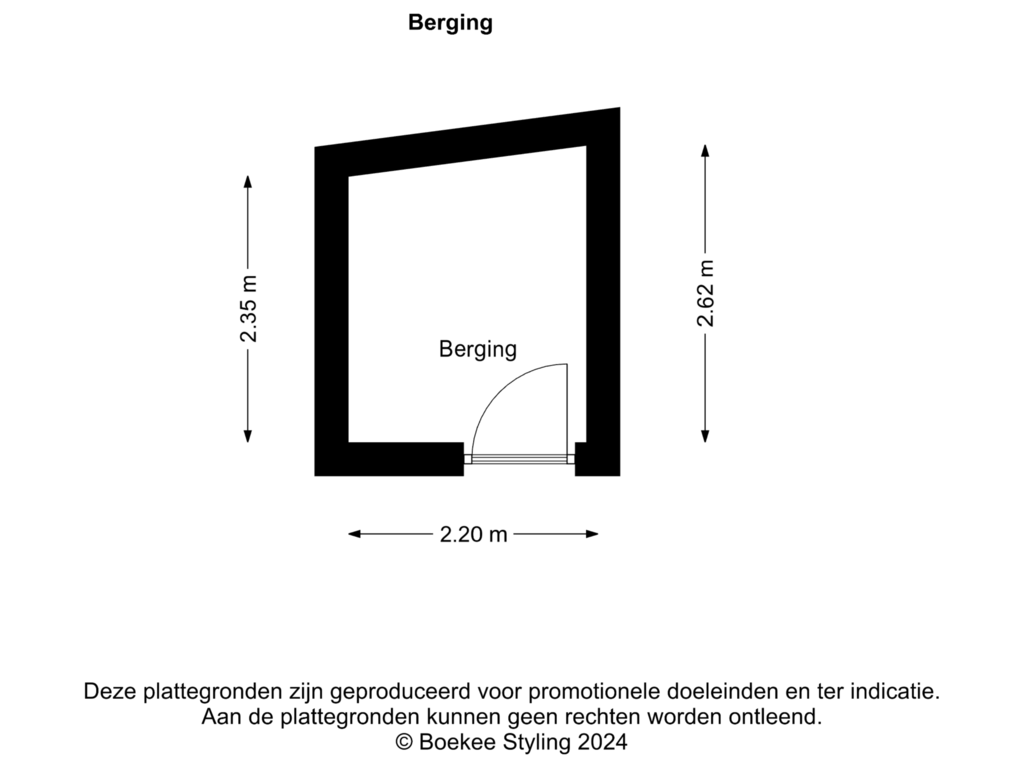 Bekijk plattegrond van Berging van J. Bijhouwersstraat 65