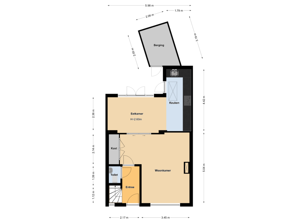 View floorplan of Floor 1 of Dieselweg 6