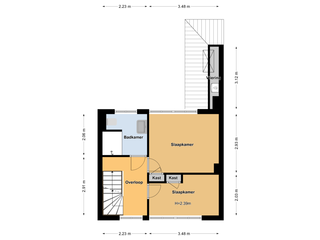 View floorplan of Floor 2 of Dieselweg 6