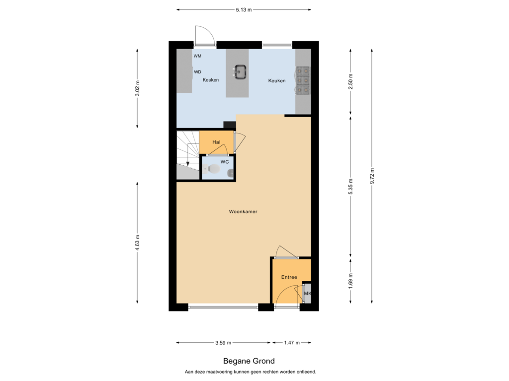 Bekijk plattegrond van Begane Grond van Biezenbleek 14