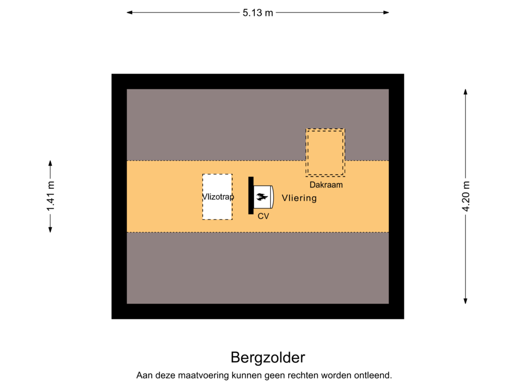 Bekijk plattegrond van Bergzolder van Biezenbleek 14