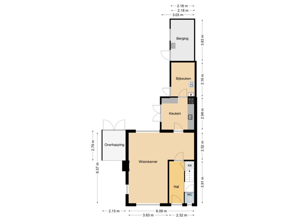 Bekijk plattegrond van Begane Grond van Scheidiuslaan 1